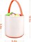 Easter Bunny Ear Bag & Basket, Dual Layer Canvas Bag for Easter Egg Hunt Basket
